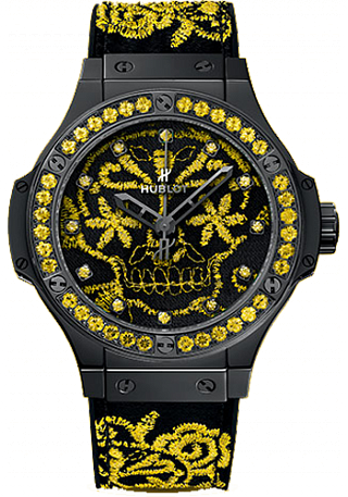 Replica Hublot Big Bang Broderie Sugar Skull 343.CY.6590.NR.1211 Fluo Sunflower watch